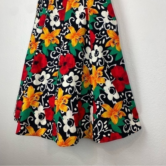 NU MODE Vintage Pin Up Style Floral Off The Shoulder Collar Dress Size 9/10 - Picture 9 of 15